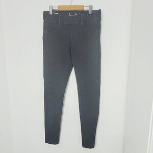 Jeaniologie Women's Black Cotton Blend Regular Rise Jegging Skinny Jean Size 12